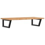 vidaXL Étagère de vasque murale acier et bois de chêne massif