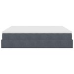 VidaXL Cadre de lit ottoman avec matelas gris foncé 180x200 cm velours