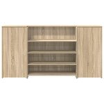 vidaXL Bureau réception chêne sonoma 200x50x103 5 cm bois d'ingénierie