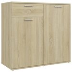 vidaXL Buffet chêne sonoma 80x36x75 cm bois d'ingénierie