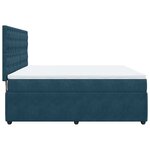 vidaXL Sommier à lattes de lit et matelas Bleu foncé 180x200cm Velours
