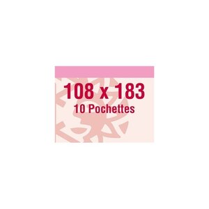 Pochettes double soudure 108 x 183 mm pour Armada. Fond - Transparent