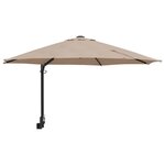 vidaXL Parasol de jardin Taupe  Noir 248 x 248 x 148 cm