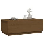 vidaXL Table basse Marron miel 100x50x35 cm Bois massif de pin