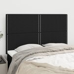 vidaXL Têtes de lit 4 Pièces Noir 72x5x78/88 cm Tissu