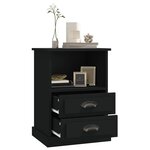 vidaXL Tables de chevet 2 Pièces noir 43x36x60 cm