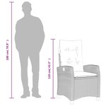 vidaXL Ensemble à manger de jardin avec coussins 3 Pièces Noir