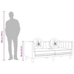 vidaXL Canapé avec coussins 3 places rose velours