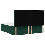 vidaXL Cadre de lit ottoman avec matelas vert foncé 200x200 cm velours