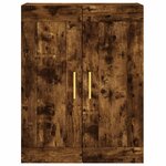 vidaXL Armoire murale chêne fumé 69 5x34x90 cm bois d'ingénierie