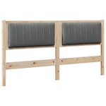 vidaXL Tête de lit capitonnée Marron 150 cm Pin massif