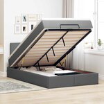 vidaXL Lit ottoman avec matelas gris foncé 120x200 cm tissu