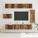 vidaXL Ensemble meuble TV 8 Pièces Bois ancien 30 5 x 30 x 90 cm