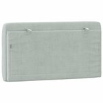 vidaXL Coussin de tête de lit gris clair 100 cm velours