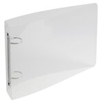 EXACOMPTA - Classeur Fiche Bristol - Dos 35mm - 14,8 x 21 - 2 anneaux - Polypropylene translucide 7/10eme - 5 couleurs aléatoires