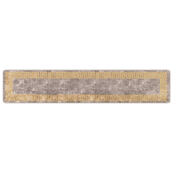 vidaXL Coureur de Tapis MARSA Gris 50 x 250 cm Polyester et PVC