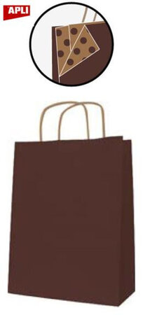 Paq 50 Sacs 25X11X31 Kraft Chocolat