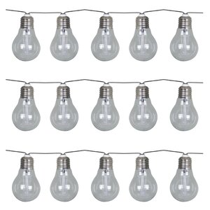 Luxform Guirlande lumineuse à LED solaire de jardin Corfu Transparent