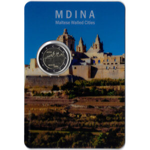 2 euros commémorative Malte 2025 coffret BU - Ville Fortifiée de Mdina.