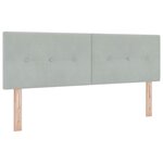 vidaXL Tête de lit LED avec bandes LED Gris clair 144 cm Velours