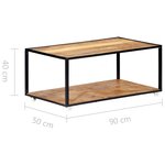 vidaXL Table basse 90x50x40 cm Bois de récupération solide