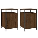 vidaXL Tables de chevet 2Pièces Chêne marron 40x42x60cm Bois d'ingénierie