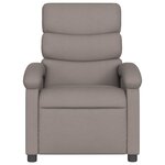 vidaXL Fauteuil de massage inclinable Taupe Tissu