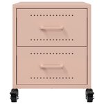 vidaXL Table de chevet rose 36x39x43 5 cm acier