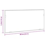 Armoire de miroir de salle de bain vidaXL avec lumière LED Chêne Noir 80x37 cm