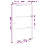 vidaXL Armoire à chaussures blanc 60x21x125 5 cm bois d'ingénierie