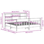 vidaXL Cadre de lit sans matelas blanc 180x200 cm bois massif de pin