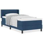 vidaXL Lit boxspring avec matelas avec matelas Bleu 80 x 200 cm