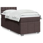 vidaXL Sommier à lattes de lit avec matelas Marron foncé 90x190 cm