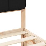 vidaXL Cadre de lit avec tête de lit rembourrée Noir 150 x 200 cm