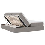 vidaXL Lit avec rangement et matelas Taupe 200 x 200 cm Polyester