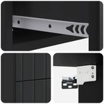 vidaXL Cabinet de chevet mural avec tiroir Noir 33 x 34 5 x 43 cm