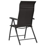 vidaXL Chaises pliables de jardin lot de 4 café noir résine tressée