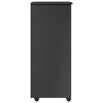 vidaXL Cabinet roulant Gris 34 x 39 x 93 5 cm Bois de Pin Massif