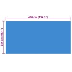 vidaXL Couverture de piscine Bleu 488 x 244 cm PE