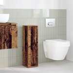 vidaXL Meuble de salle de bain avec porte-rouleau vieux bois