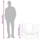 vidaXL Canapé de jardin avec coussins taupe bambou