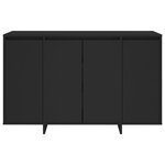vidaXL Buffet noir 120x41x75 cm bois d'ingénierie