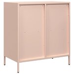 vidaXL Buffet rose 68x39x73 5 cm acier laminé à froid