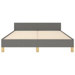 vidaXL Cadre de lit sans matelas gris foncé 140x190 cm tissu