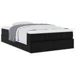 VidaXL Cadre de lit ottoman avec matelas noir 120x200 cm similicuir