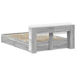 vidaXL Cadre de lit avec rangement Sonoma gris 150 x 200 cm
