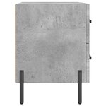 vidaXL Table de chevet gris béton 40x35x47 5 cm bois d’ingénierie