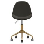 vidaXL Chaises pivotantes à manger lot de 2 Gris foncé Velours