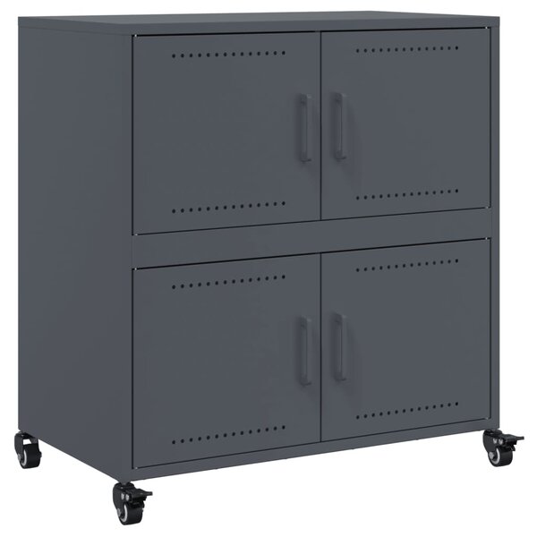 vidaXL Buffet anthracite 68x39x72 cm acier