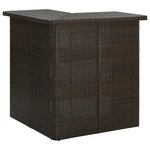 vidaXL Ensemble de bar de jardin 4 Pièces coussins Résine tressée Marron